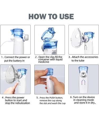 ALDR Portable Nebulizer - Handheld Mesh Atomizer for Breathing Problems - For Kids & Adults - Home or Travel - Daily Use - Buy Online on GoSupps.com
