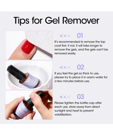 Gellen Gel Nail Polish Remover 2Pcs Gel Polish Remover for Nails with Cuticle Pusher and Cuticle Oil Quick & Easy Nail Gel Remover in 2-5 Minutes No Need Soaking Or Wrapping 15ml 0.5fl.oz - Buy Online on GoSupps.com