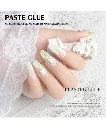Mother of Pearl Lamp Gypsum Glue Nail Enhancement Color Paint Line Glue Texture Adjustable Color Suit Color Paint Carving Glue Brush Cleaner For Gel White One Size - Buy Online on GoSupps.com