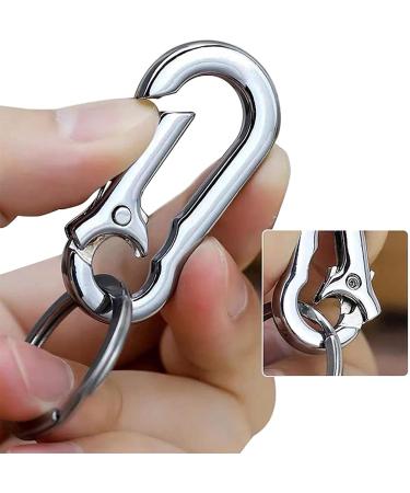 10 Mini Metal Carabiner Hooks & Key Rings - Travel & Hiking Keychain Clips - Buy Online on GoSupps.com