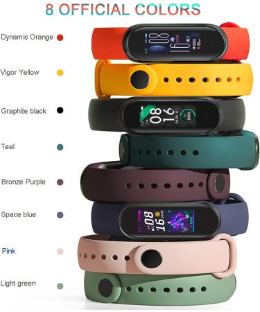 PIXESTT 20 PCS Straps for Mi Band 6/Mi Band 5 - Anti-Lost Silicone Wristband for Xiaomi Mi Band 5/Amazfit Band 5 - Buy Online on GoSupps.com