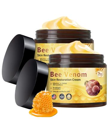 eltolent Bee Venom Skin Restoration Cream Professional Bee Venom Skin Cream Bees Venoms Comprehensive Creams Deeply Cleanses and Moisturizes Natural Skin Moisturizer for All Skins Types (2PCS)