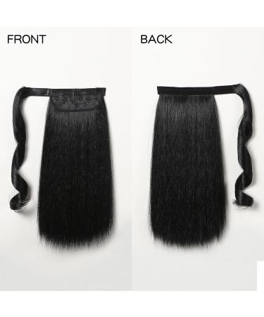 Ponytail Extensions Straight Ponytail Hairpiece for Women 16inch Ponytail Wrap Around Clip In Hair Extension Black Long Heat Resistant Fibre for Women(Dark Brown) - Buy Online on GoSupps.com