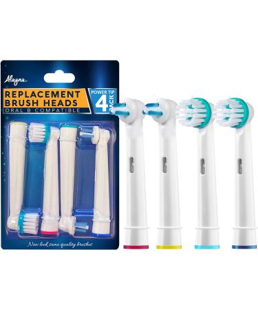Ortho & Power Tip Kit Replacement Brush Heads for Oral-B Braun - 4 Pack | Compatible with Oral-B Pro 1000 Kids Plus | Orthodontic Electric Toothbrush Head Set - Buy Online on GoSupps.com