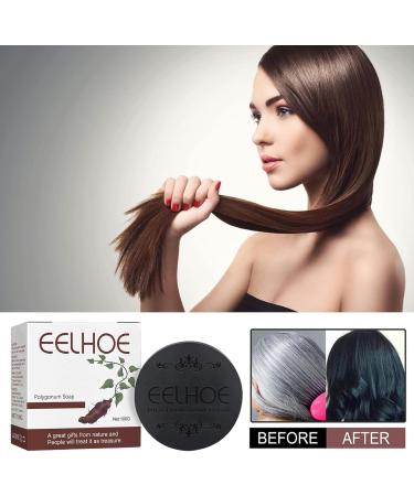  Teksome Black Hair Soap Bar | 100g Shampoo with He Shou Wu Extract - Polygonum Shampoo Bar Soap for Hair Repair Teksome Darkening Shampoo Bar - Buy Online on GoSupps.com