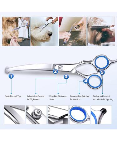 WUWYOUWL Pet Grooming Scissors for Dogs & Cats | 6-Inch Hair Cutting & Ear Cleaning Accessories - Buy Online on GoSupps.com