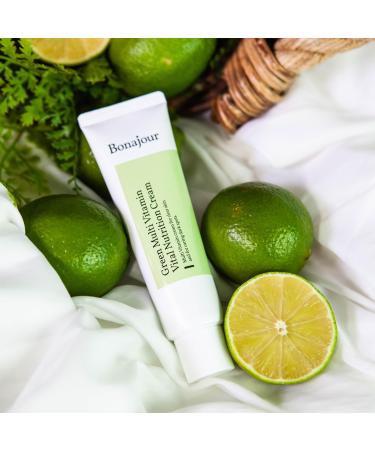 Vegan Natural Green Multi Vitamin Moisturizing Cream - Anti-Aging Brightening & Dark Spot Removal | BONAJOUR 1.7 fl. oz - Buy Online on GoSupps.com