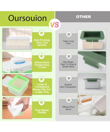 Tofu Press Adjustable Tofu Press with Drip Tray Dishwasher Safe Large Vegan Tofu Presser Drainer Quickly Removes Water from Firm/Extra Firm Tofu Without Cracking for Improved Taste - Buy Online on GoSupps.com