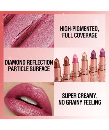  SONGVISON Shimmering pink lipstick for women. Colorful and moisturizing glitter lip balm long-lasting waterproof pearlescent lip gloss. Glossy finish creamy formula lightweight texture. 01 - Buy Online on GoSupps.com