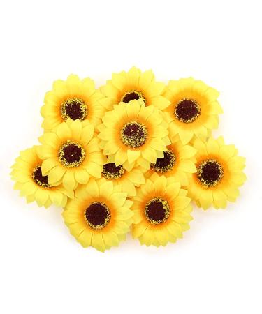 12 Pieces 2.75 Inch Sunflower Daisy Hair Clips - Perfect for Beach Wedding, Bridal Accessories, Photography Props - Yellow Floral Hair Accessories for Girls and Women - Buy Online on GoSupps.com