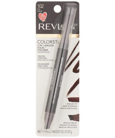 Revlon ColorStay 2-in-1 Angled Kajal Eyeliner in Fig (102) - Waterproof Eye Makeup with Smudge Brush for Smokey Eyes - 0.01 Ounce - Buy Online on GoSupps.com