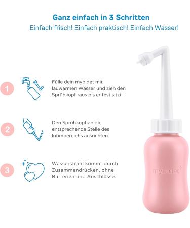 3.0 MyBid Po Shower - Intimate Shower with Travel Bag & Lid | Gentle Ros - Ideal for Puerperium & Buttocks Relief - Buy Online on GoSupps.com