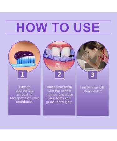 Purple Brightening Toothpaste Removes Surface Stains Whitens Teeth Protects Gums Freshens Breath Leaves a Lasting Fragrance and is Easy to Use(5pcs) - Buy Online on GoSupps.com