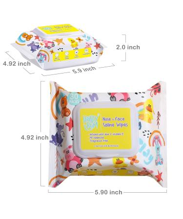 Baby Wipes - HAPPY BUM Saline Baby Wipes  Hypoallergenic  Unscented  360 Count (12 Packs of 30 Wipes) Saline Nose and Face Wipes - Buy Online on GoSupps.com
