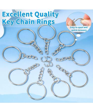 Paxcoo 50Pcs Keychain Making Kit with Chains and Jump Rings - DIY Keychain Findings Bulk for Crafts - Buy Online on GoSupps.com