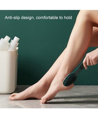 Anulely Foot Scrubber Brush 2 in 1 Multifunctional Foot Care Tools Comfortable Anti-Slip Bathroom Accessories Gentle Callus Remover for Feet Pumice Stone for Feet Green - Buy Online on GoSupps.com