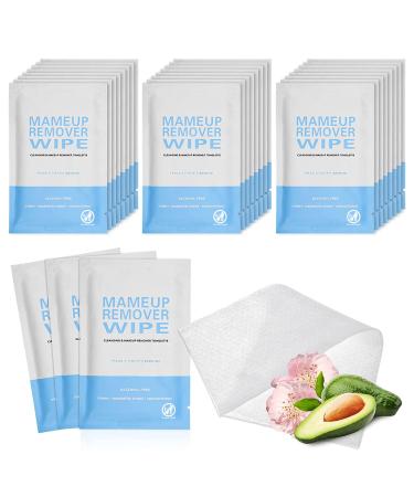 100 Pack Individual Makeup Remover Wipes Makeup Remover Wipes Individually Wrapped Makeup Wipes Bulk Face Cleansing Wipes Travel Makeup Remover Cloth for Travel Hotel Skin Care Face Cleansing 100 Count