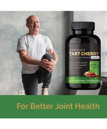 KORESELECT Tart Cherry & MSM Joint Support Supplement with American Ginseng - 60 Vegan Capsules - Buy Online on GoSupps.com