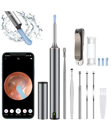 Ear Wax Removal  Nisheng Ear Wax Removal Tool with 6 Pcs Ear Set and Splash Proof Nail Clippers  Ear Cleaner with 1080P HD Camera  Earwax Removal Kit with 6 LED Light  Ear Camera for iOS & Android