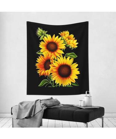 VANANI Summer Sunflower Wall Hanging. Easy Installation. Living Room And Bedroom Decorations. Wall Art Tapestry. (130x152cm) Black One Size - Buy Online on GoSupps.com