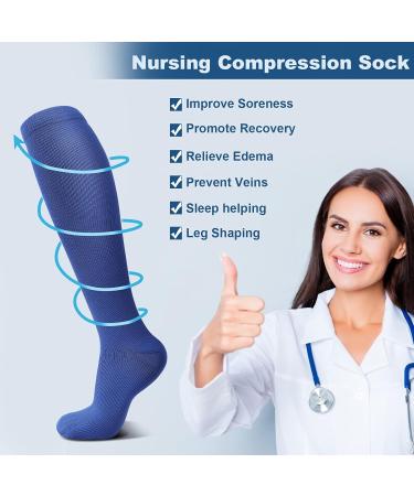 DRESHOW Compression Socks for Women & Men | 3 Pack for Sports Running Air Travel & Cycling | L-XL - Buy Online on GoSupps.com