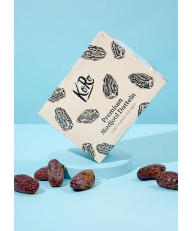 KoRo - Premium Medjool Dates with Stein, Medjool Plus 1 kg - Süß und saftig - Ballaststoffreich - Ohne Zuckerzusatz*