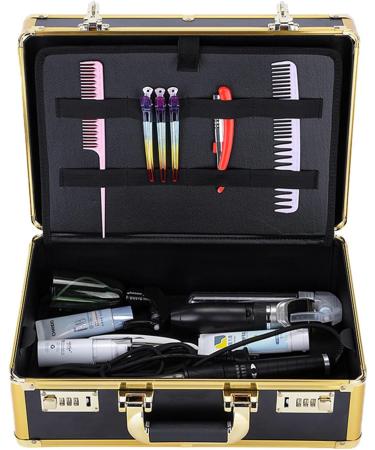 Hairdressing and Makeup Lockbox Large Capacity Hairdressing Tool Storage Bag with Password Lock Multi-Functional Storage Toolbox Black - Buy Online on GoSupps.com