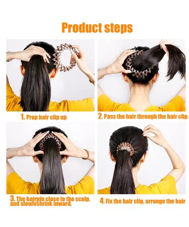 Yhzmy Vintage Bird's Nest Hair Bands - 3 Automatic Hair Clips for Girls - Perfect Hair Fix & Styling Solution - Buy Online on GoSupps.com