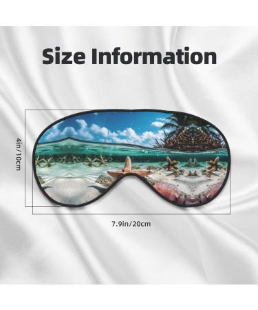 Buy Starfish & Coral Beach Print Unisex Sleep Eye Mask | Soft Comfort Travel Eye Shade for Yoga & Shift Work - Buy Online on GoSupps.com