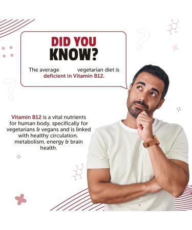 Plant-Based True B12 Supplements for Men & Women | with Myo-inositol Folic Acid & Spirulina | Supports Energy Brain Health & Better Absorption (60 Tablets) - Buy Online on GoSupps.com