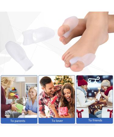 Shop Liyjtk Silicone Valgus Toe Separator Wrap Set - Protective Corrector for Inflammation & Foot Care | White - Buy Online on GoSupps.com