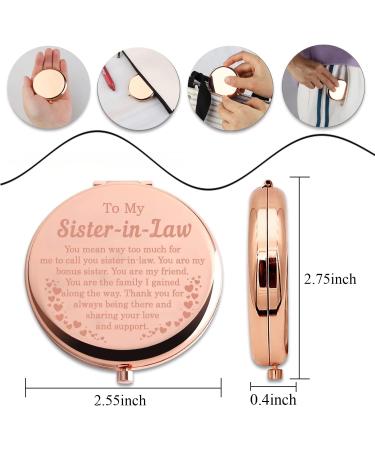 PLITI Sister in Law Compact Mirror - Unbiological Sister Gift - Inspirational Pocket Mirror - Buy Online on GoSupps.com