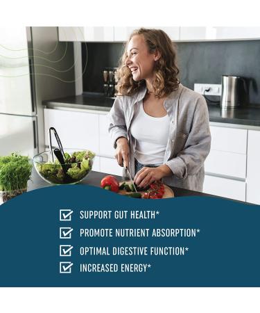 Digestive Enzymes & Probiotic Supplement for Digestion, Bloating, IBS, Constipation & Gas Relief - 60 Premium Blend Capsules - Buy Online on GoSupps.com