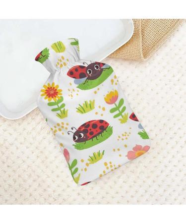 Ladybug Pattern Heat Bottle with Lid - Pain Relief & Therapy Hot Water Sac for Cramps & Foot Warmers - Buy Online on GoSupps.com