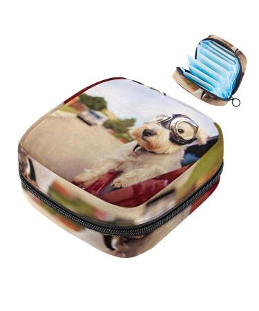 Terrier on car women bands storage bag menstruation bag portable menstrual cup pocket with zipper for teenagers girls women women