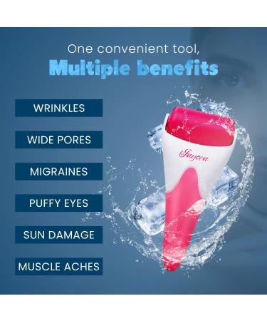 INYOEN Facial Massager Set | Frozen Skincare Accessories for Face, Eyes & Body | Ice Roller for Puffiness, Migraine Relief, Wrinkles & Sun Damage | Green & Pink Options - Buy Online on GoSupps.com