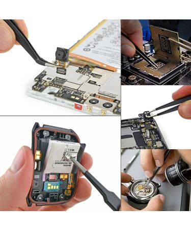 Buy Moum Routes 9-Part Antistatic Stainless Steel Tweezers Set - Multifunctional Tools for Electronic Repair & Precision Work - International Shipping Available - Buy Online on GoSupps.com