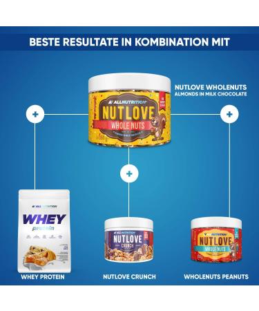 Allnutrition Nutlove Whole Nuts Almonds In Milk Chocolate300G - Buy Online on GoSupps.com