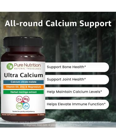 Pure Nutrition Ultra Calcium Citrate Malate 1000 mg Highly absorbable Calcium Supplement with Calcium Citrate Malate 90 Tablet - Pack Of 2 - Buy Online on GoSupps.com