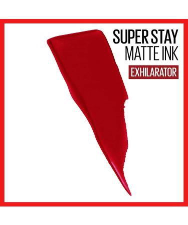 Maybelline Superstay Matte Ink Liquid Lipstick - Exhilarator Ruby Red | Long Lasting | Up to 16H Wear | 0.17 fl.oz - Buy Online on GoSupps.com