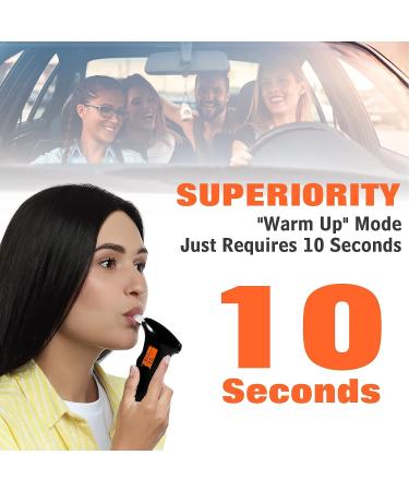 Seven-first Professional-Grade Accuracy Breathalyzer  Portable Alcohol Tester with LCD Digital Display for Personal  Home or Party Use with 5 Mouthpieces  7 - Buy Online on GoSupps.com