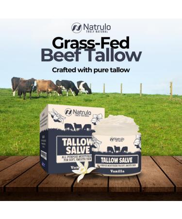Beef Tallow Salve All Natural Grass Fed Beef Tallow & Honey All Purpose Balm Moisturizing Body Salve Great for Eczema Cracked Dry Itchy Irritated Skin Skin Repair Skincare Made in USA - Buy Online on GoSupps.com