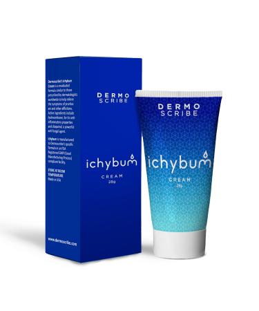 Dermoscribe - Ichybum Anal Itching Cream, Hemorrhoid Itch Cream for Chronic Itch, Hemorrhoids, & Athletes Foot, Contains Hydrocortisone & Clioquinol, 28g
