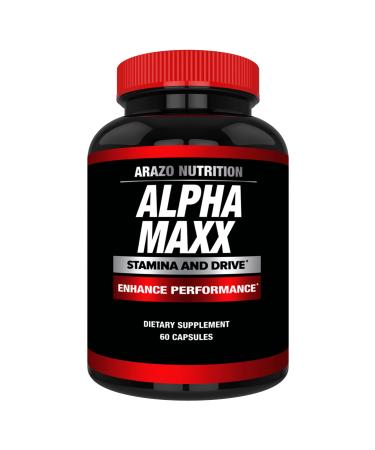 Arazo Nutrition Alphamaxx Health Supplement - Ginseng Muira Puama Tribulus - 60 Herbal Pill