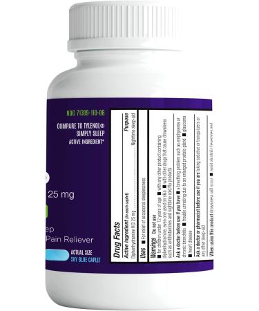 Safrel Nighttime Sleep Aid 25mg - Non Habit-Forming Diphenhydramine | 600 Count for Fast Sleep & Refreshing Mornings - Ideal for Men & Women - Buy Online on GoSupps.com