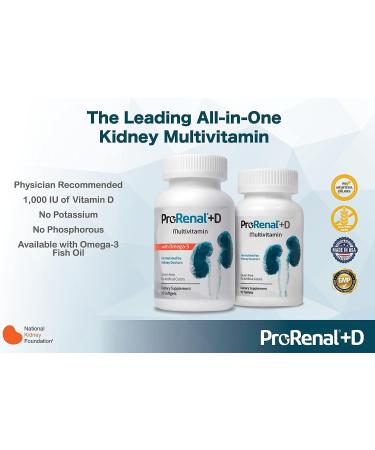 Nephroceuticals ProRenal+D Kidney Multivitamins - 90-Day Supply for Kidney Health - Buy Online on GoSupps.com