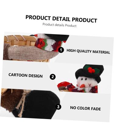 STOBAZA Decoration Lovely Desktop Home Container Adornment Basket for Decor Candy Tabletop Christmas Brown 17X17CM - Buy Online on GoSupps.com