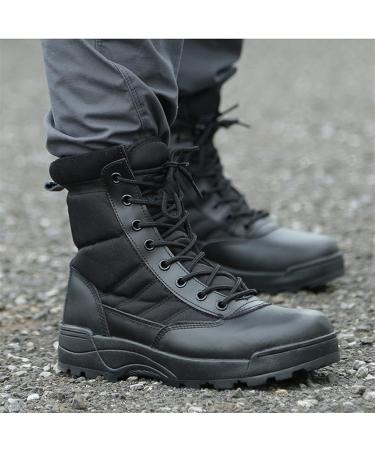 QMFUR Men's Military Tactical Work Boots - Outdoor Hiking and Combat Boots in Black Size 15 - Buy Online on GoSupps.com