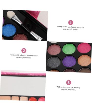 DRESSOOS Makeup Palette Makeup Plattete 1pcs 32 Eyeshadow Pallet Eyeshadow Powder Eyeshadow Matt Eyeshadow Palette Shell Matte 1 count (Pack of 1) Pink - Buy Online on GoSupps.com