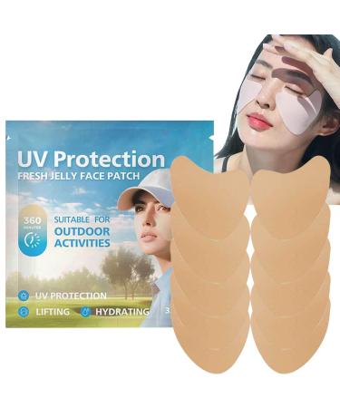 Patch solaire pour le visage Golf Patchs solaires pour le visage 5 paires de patchs solaires de protection ext rieure | Patchs de golf faciaux UV transparents patch solaire de protection